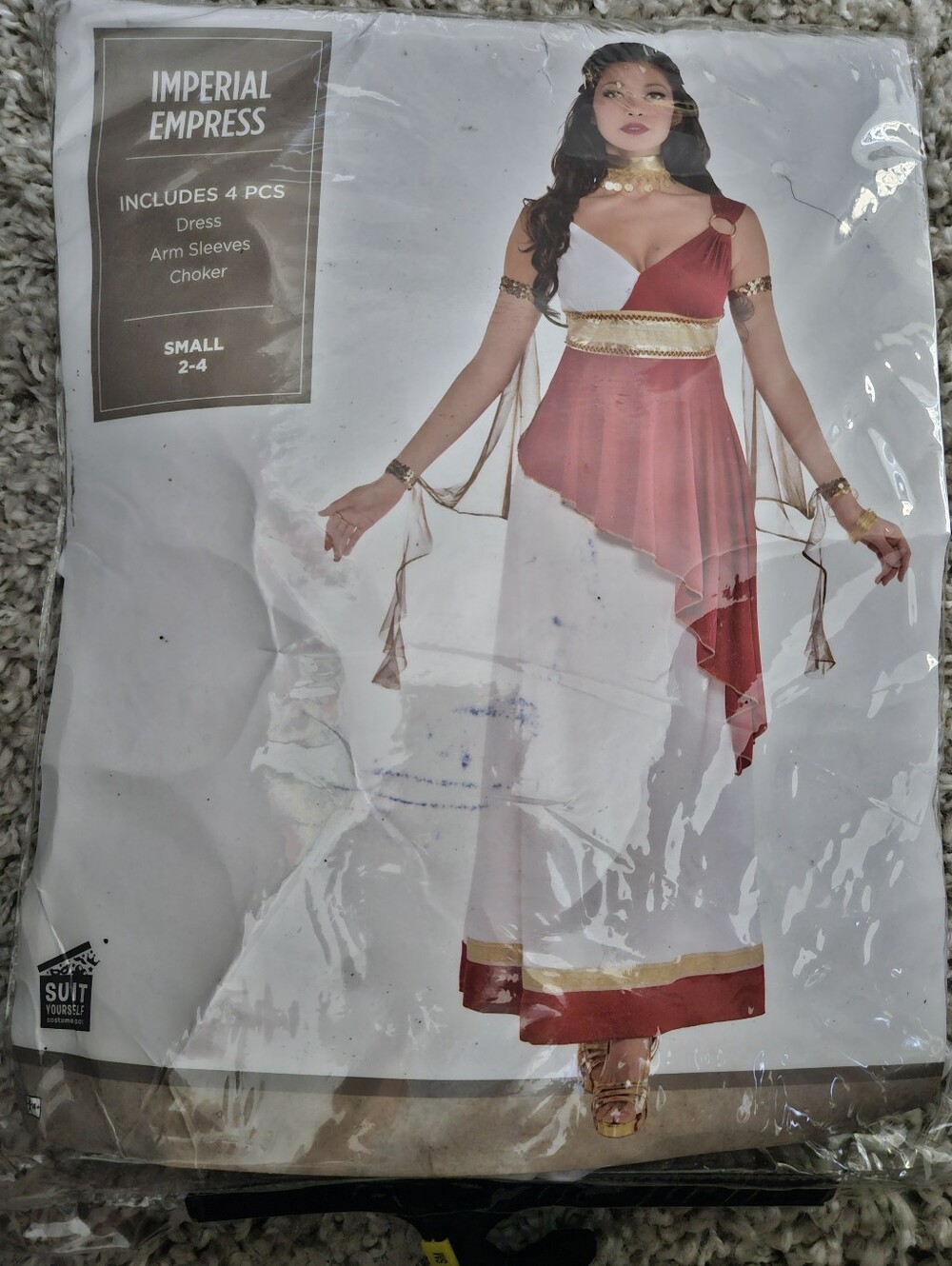 NWTS Imperial Empress Women's Red and White Costume Dress - Small